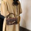 Autumn and Winter Retro Underarm Bag 2025 Fashionable New Foreign Style Versatile Leopard Print Popular Shoulder Small Square Bag Messenger Bag