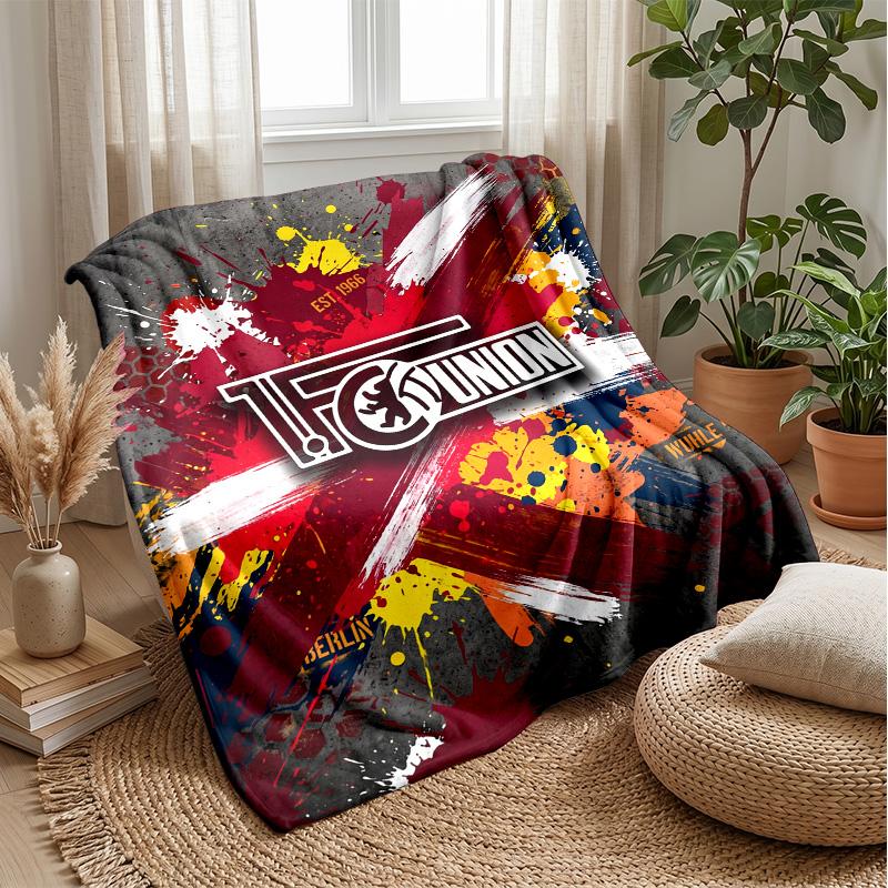 Coperta in pile di flanella morbida FC Union Berlin Leggera Accogliente Calda Coperta da lancio per divano letto Decorazione per la casa