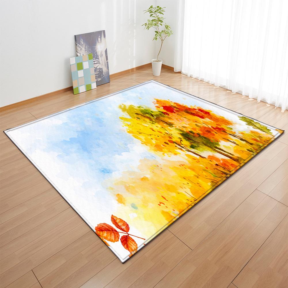 Textured Large Carpet Feather Wind Bedroom Floor Mat