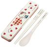 Skater Combo Chopsticks and Spoon Hello Kitty Red Made In CCS3SA Set Set, Heart, Sanrio, Japan, 18cm,