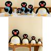 Cute Cartoon Penguin Plush Doll With Fish Ribbon Design Perfect Decorative Cushion
