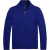 Polo Genser Ss24 Ensfarvet Halv glidelås Langermet Barnegenser Blå 323868894-020