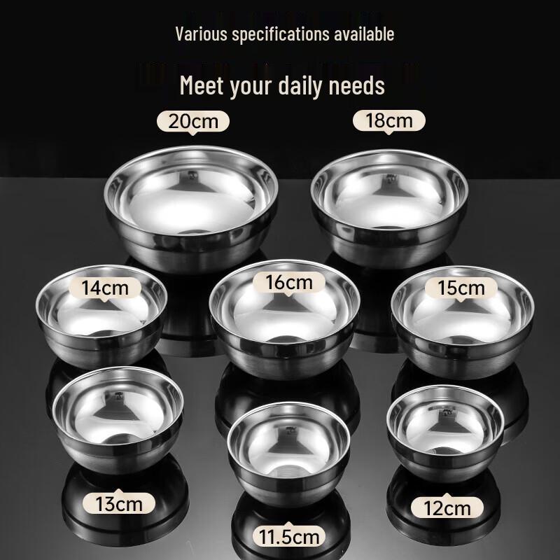 Sikaizhuo 304 Stainless Steel Double-Layer Insulated Bowl