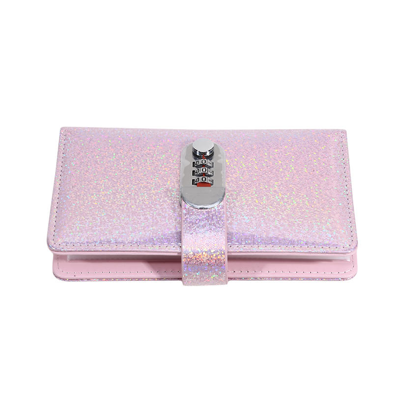 

Money Saving Budget Book with Cash Pockets Fashion Sparkling Password Lock Cash Envelope Binder for Budgeting Saving Money розовый