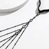 Ingemark Goth Multilayer Tassel Leg Thigh Chain for Women Trendy Elastic Band Crystal Link Summer Body Jewelry Dress Accessories