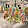 Phone Case: 2D Flat, Suitable for iPhone 18, 17, 16, 15, 14, 13, 12Pro Protective Case, Bunny Paradise, Perfect Christmas and Halloween Holiday Gift