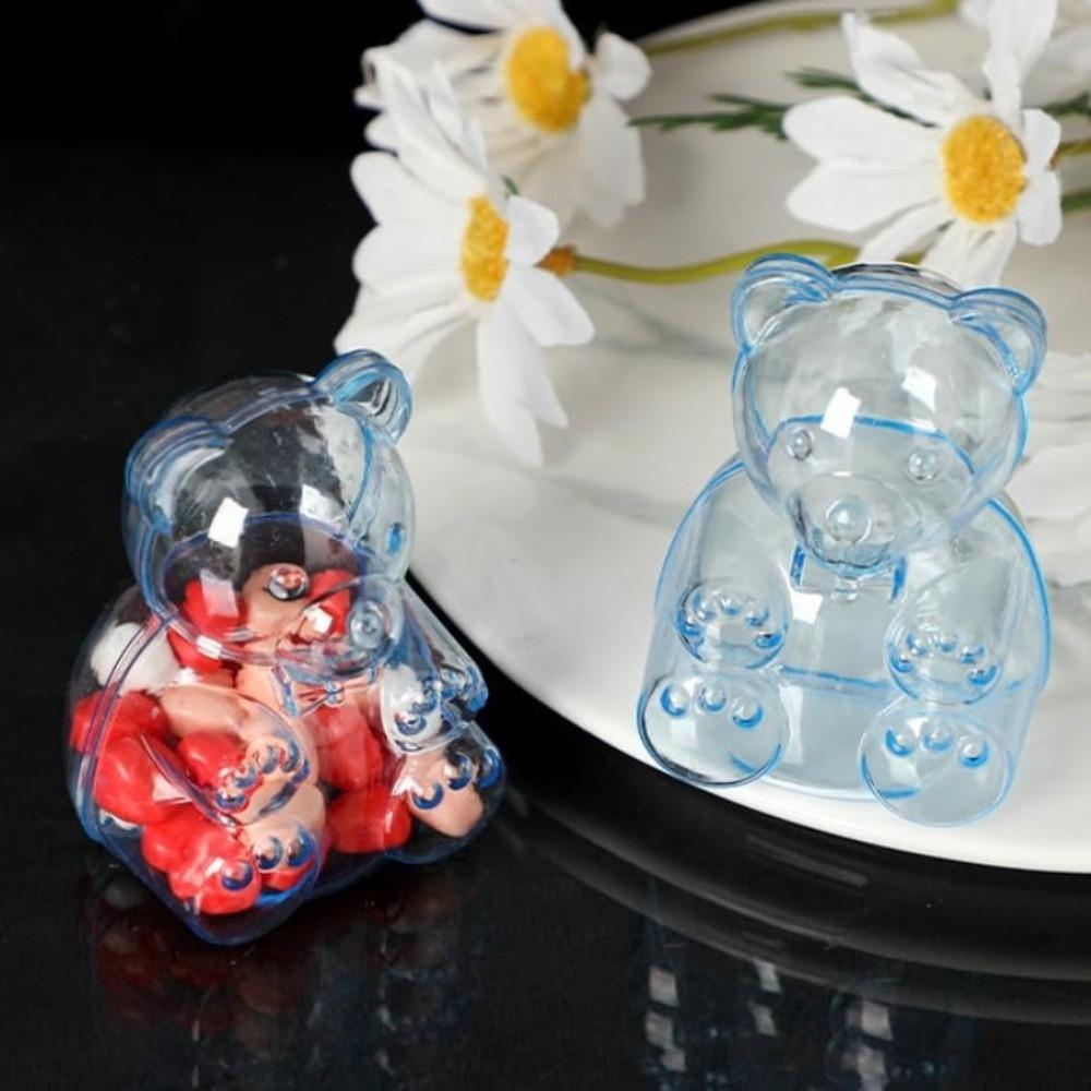 12PCS Large Gummy Bear Container Reusable Candy Storage Container Plastic Candy Boxes Clear Giant Gummy Bear Storage Jar