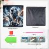 A White Male Lion 5D Diamond Painting Storage Basket Full Round Drill Mosaic Diamond Embroidery Cross Stitch Kits Home Decor Home Decor