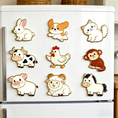 Set di 9 Magneti per Frigorifero Adesivi Magnetici Creativi Carini per Porte Auto Frigorifero Frigorifero Compleanno Decorazioni Cucina