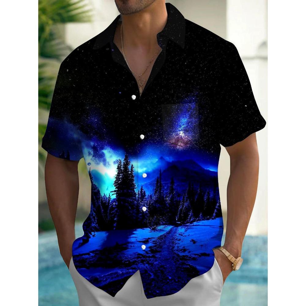 

Летняя гавайская рубашка весна/лето мода мужская рубашка для отдыха на улице прогулки турист пляж принт полностью открытая рубашка с коротким рукавом на пуговицах 5XL