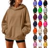 Sweat à capuche à manches longues et col rond pour femme pour un usage quotidien décontracté