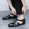 Large Size Summer New Sandals Fashion Men's Casual Shoes Trend Breathable Hollow Leather Sandals