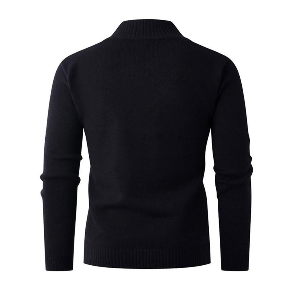 Men's Sweater Fashion Color Matching Personality V-neck Casual Knitted Bottoming Shirt