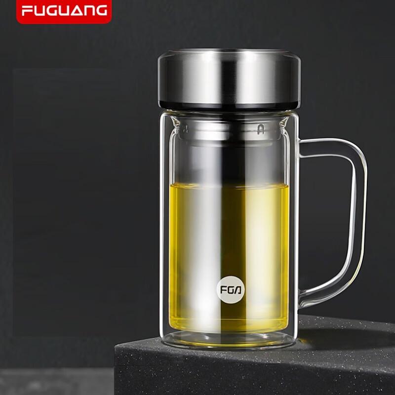 Fuguang Double-Layer Glass Tea Infuser Cup