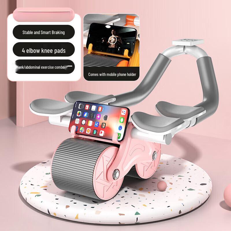 WEZHO Automatic Rebound Ab Roller with Elbow Support