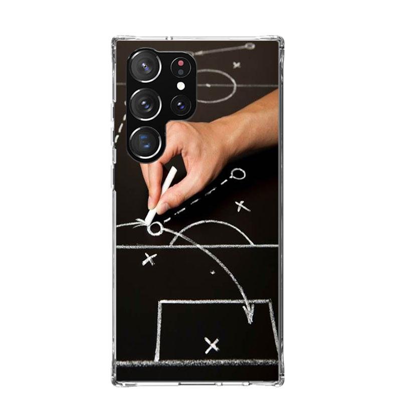 Football Soccer Tactics Time Case Phone Cover for Samsung Galaxy S24 S25 Ultra S23 Plus S22 + S21 S20 FE S10 S25 Edge Trend Fund