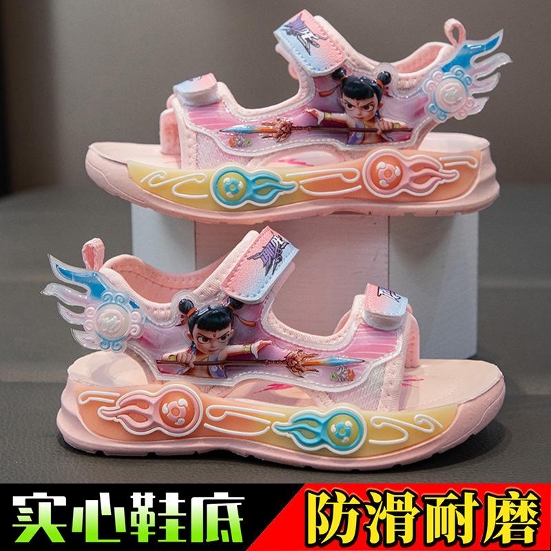 

Children s sandals summer new Internet celebrity girl princess shoes cartoon non-slip sports sandals size 32/inner length of shoe is about 19.9cm