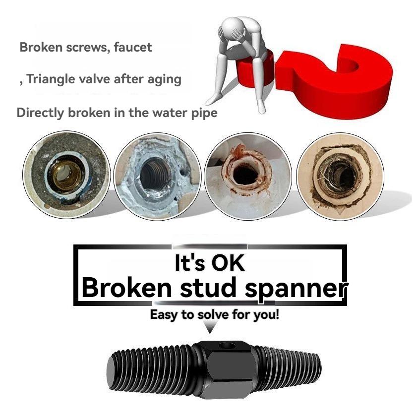 Double Head 4/6 Break Pipe Screw Extractor/Opener, Faucet Triangle Valve, Broken Head Screw Disassembly and Maintenance