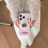 Korean-Style Pink Plaid Star Phone Case for iPhone 16/15/14/17 Pro Max 