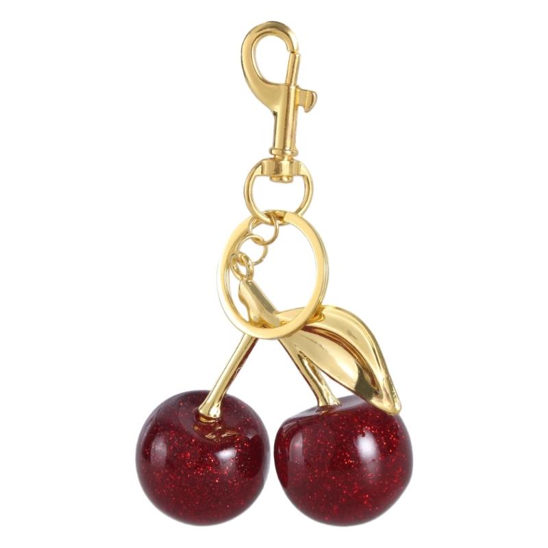Exquisite Cherry Keychain Pendant Versatile Cherry Chic Bag Charm Keychain Antique CherBag Charm for Women's Accessories