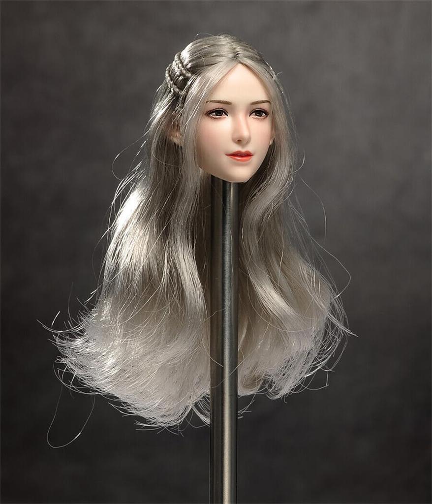 scale head beautiful woman head carving figure girl fits female action figure 1/6 sculpt, head, carving, 12-inch