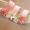 2025 Summer New Girls Sandals Flower Princess Rome Shoes