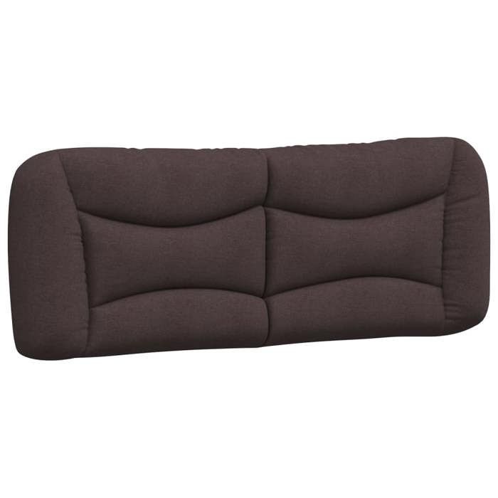 VidaXL Coussin de Tête de Lit, Oreiller de Lecture avec Fermeture à Glissière, Coussin de Lecture pour Lit Chambre, Marron 374579