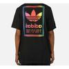 adidas Originals Kleeblatt Vintage T-Shirt mit Farbverlaufslogo Herren Oberteile Schwarz ED6917