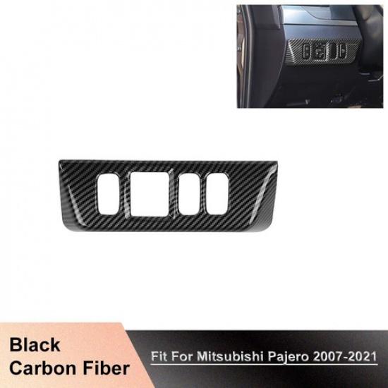 Для Mitsubishi Pajero Montero 2007- Накладка на крышку переключателя фар из углеродного волокна