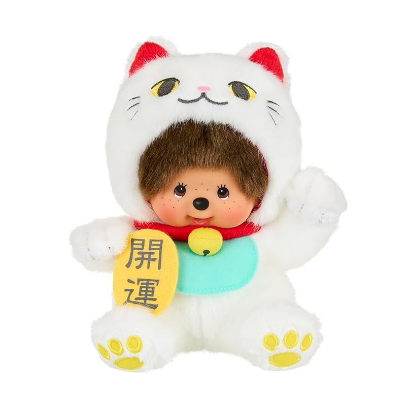 

Sekiguchi Monchhichi Lucky cat Monchhichi stuffed toy S white 205875 H18×W18×D11cm