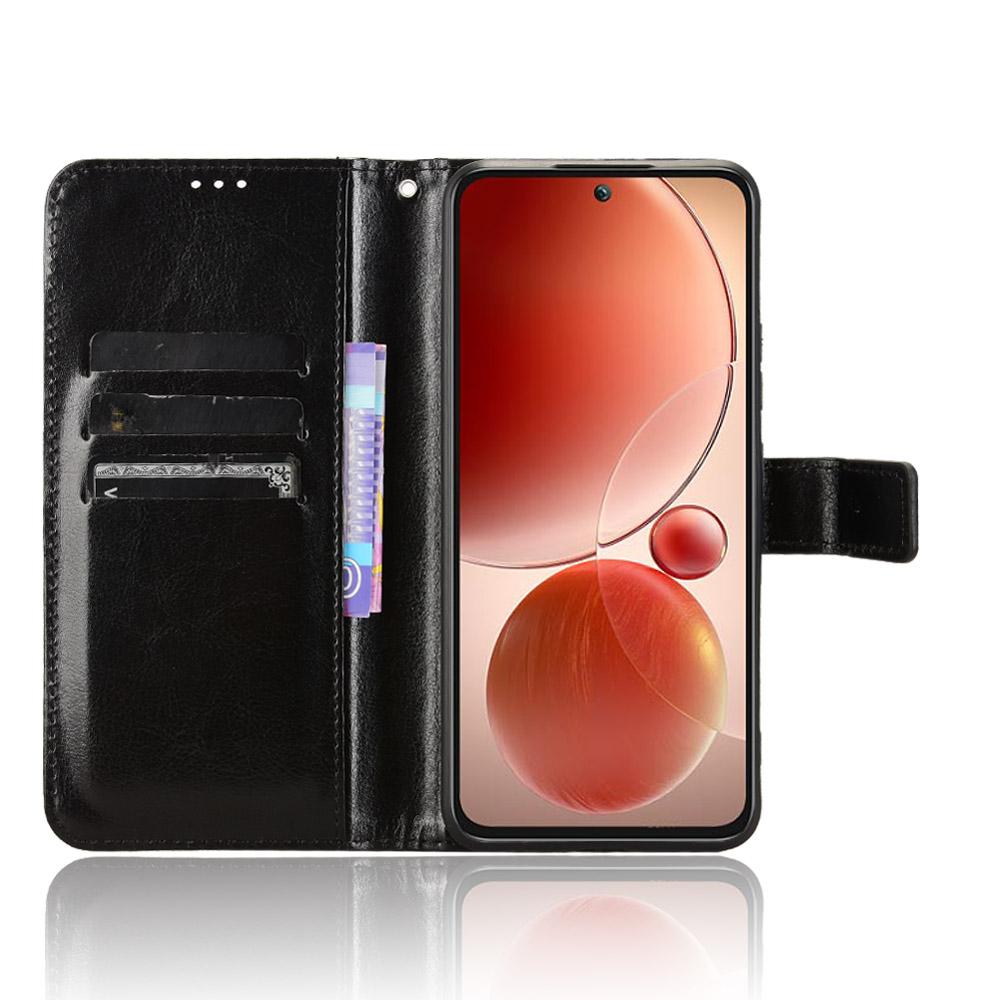 For itel S25 4G Case Crazy Horse Texture PU Leather Phone Wallet Cover