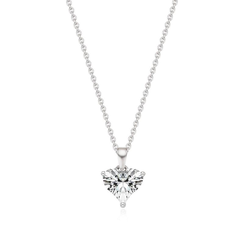 Tirrlirr Triangle Cubic White Silver Necklace Stnssvw03308M