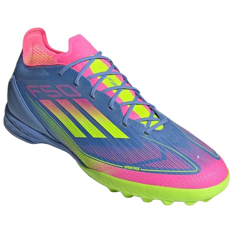 New Adidas F50 PRO TF Rubber Broken Studs Anti Slip Wear Resistant Soccer Shoes Unisex Blue Pink IE1219