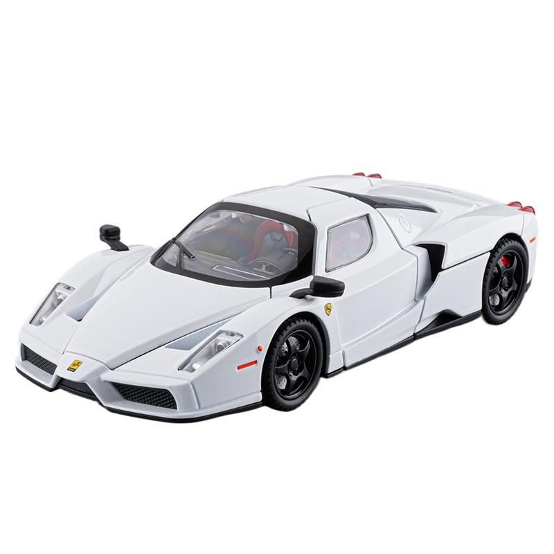 

1/24 Ferrari ENZO Металлическая модель спортивного автомобиля Литье под давлением Металлические гоночные автомобили Модель автомобиля Имитация звука и света Коллекция Детская игрушка Подарок белый