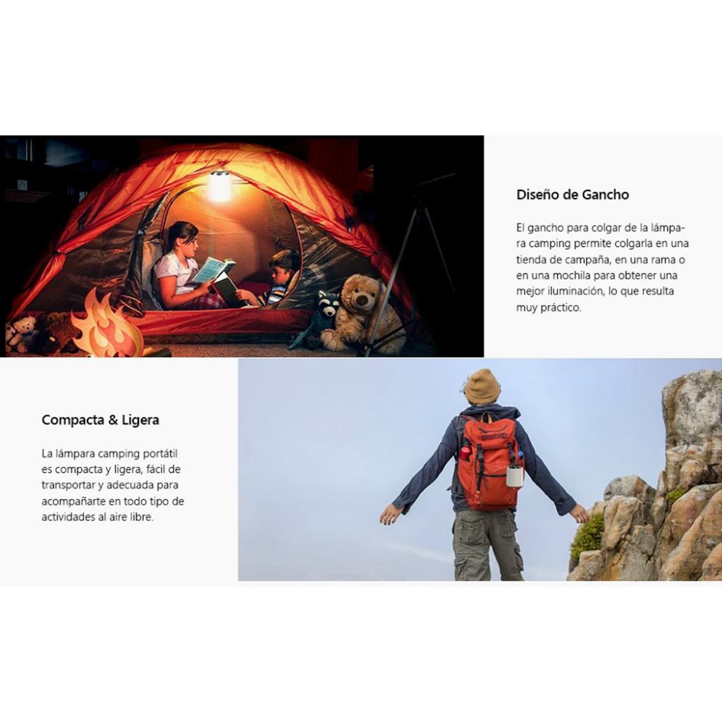 Tent Camping Light Matte Soft Light Lampshade Rechargeable Camping Lantern Portable Tent