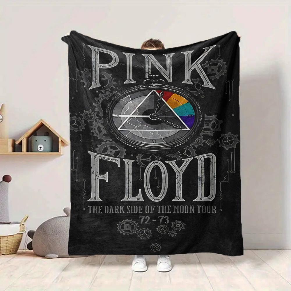 1ks Růžový Floyd Deku Měkká Celoroční Přehoz s Živým Designem, Perfektní pro Domov, Cestování a Dárky, Ideální na Šlofíky a Kempování