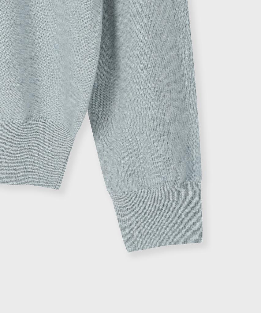 FALLETT Small Story Logo V-Neck Knit Sky Blue