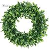 42cm Artificial Green Leaves Wreath Garland Showcase Front Door Wall Decoration