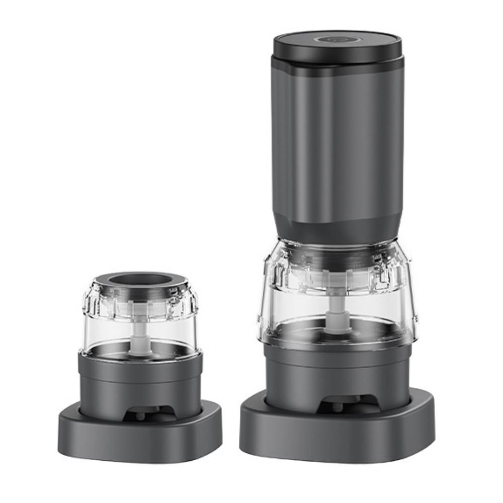 

Rechargeable Electric Pepper Grinder Set Automatic Spice Mill Salt and Pepper Mill Cooking сірий