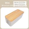 "Wood Grain Multi-Function Desktop Cable Organizer Box"