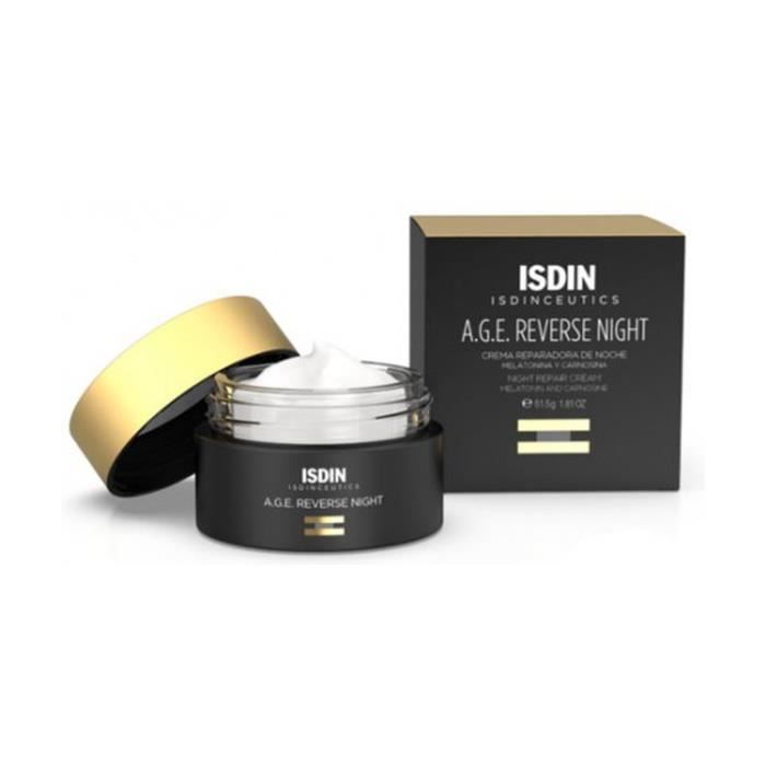 Crème de nuit - ISDIN - Isdinceutics AGE Reverse - 50 g - Mélatonine - Carnosine - Helichrysum Italicum