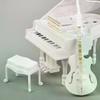 3Pcs Musical Instrument Miniature Props Dollhouse Grand Piano Furniture Guitar Cello Model Doll Accessories Simulation Ornaments
