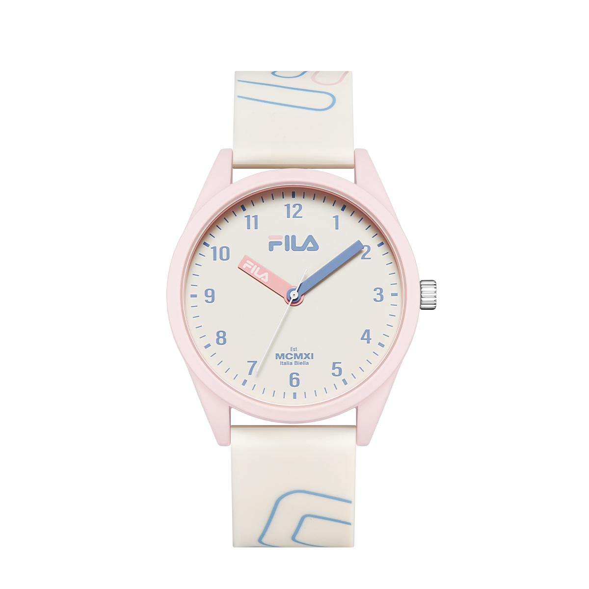 FILA 6463 Series Quartz Watch Silicone Strap 43mm White Dial Trendy Couple Watch Unisex watches FLM38-6463-006 FLM38-6463-006