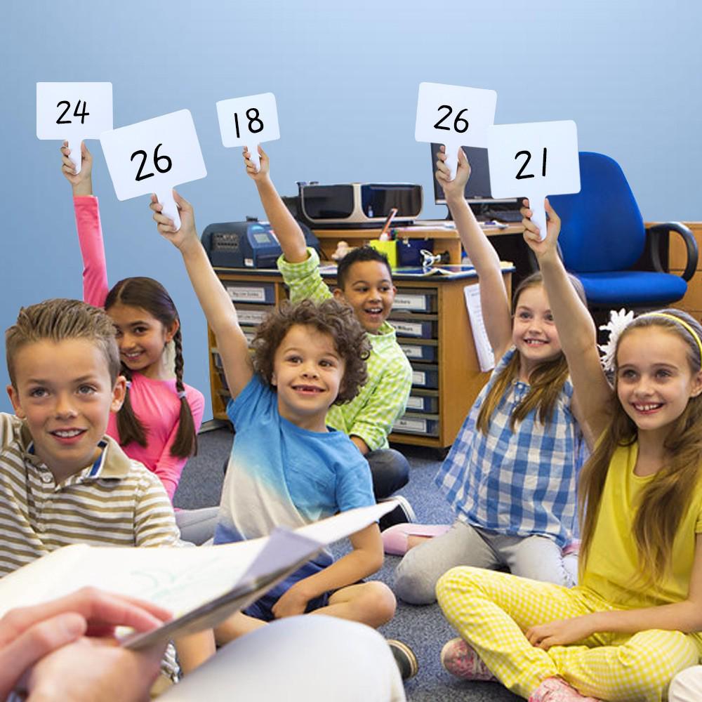 Handheld Wipeable Quiz Board for English and Math Classes