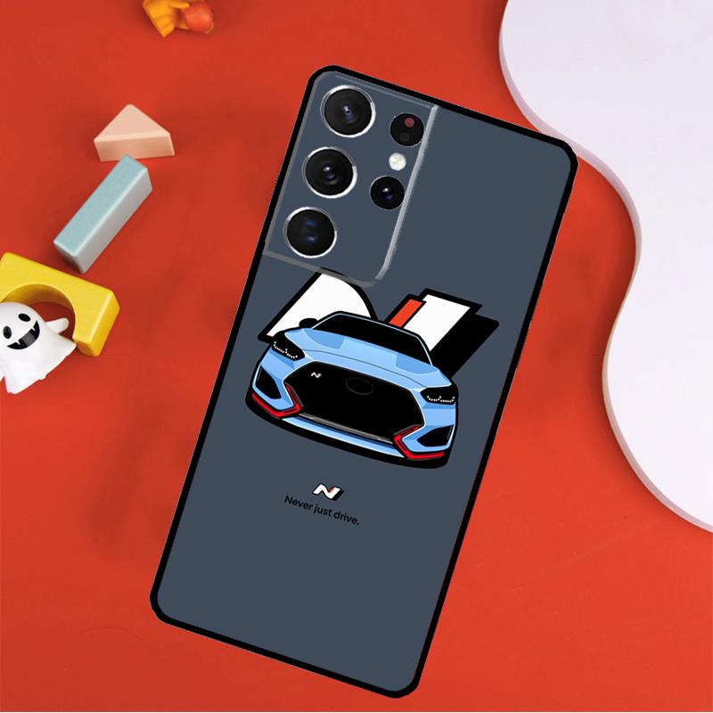 blue car I30N Phone Case For Samsung Galaxy S25 Ultra S9 S10 S20 S21 FE S22 S23 S24 Plus S24 Ultra Cover