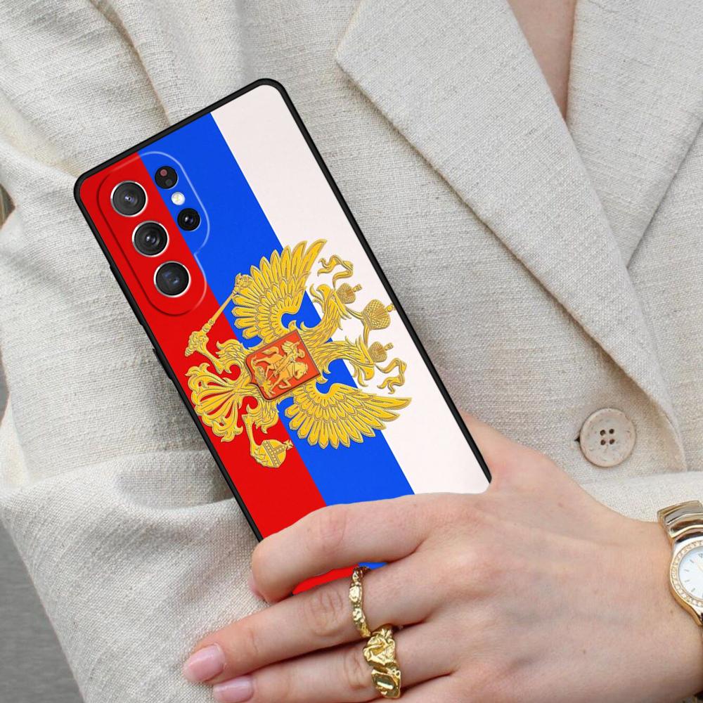 Russia Russian Flags Emblem Cell Phone Case for Samsung Galaxy S26 Ultra S25 S24 S23 S22 S21 S20 Note10 Cover
