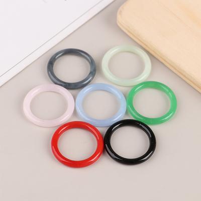 Non-Fading Vegetarian Ring Imitation Jade Thin Ring For Woman Vintage Jewelry Girls Accessories Gifts