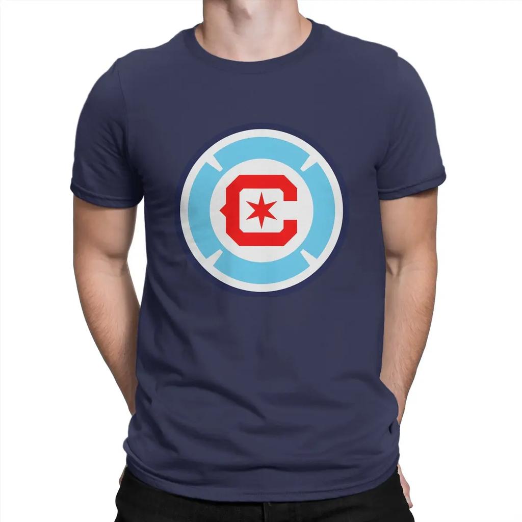 T-shirt Homme Chicago Fire FC Horloge Chicago Fire Vêtement Coton Loisir Manches Courtes Col Rond T-shirt Graphique Imprimé
