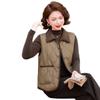 New Medium and Old Silk Cotton Vest Sleeveless Large Size Loose Cardigan Solid Color Light Top Coat Women