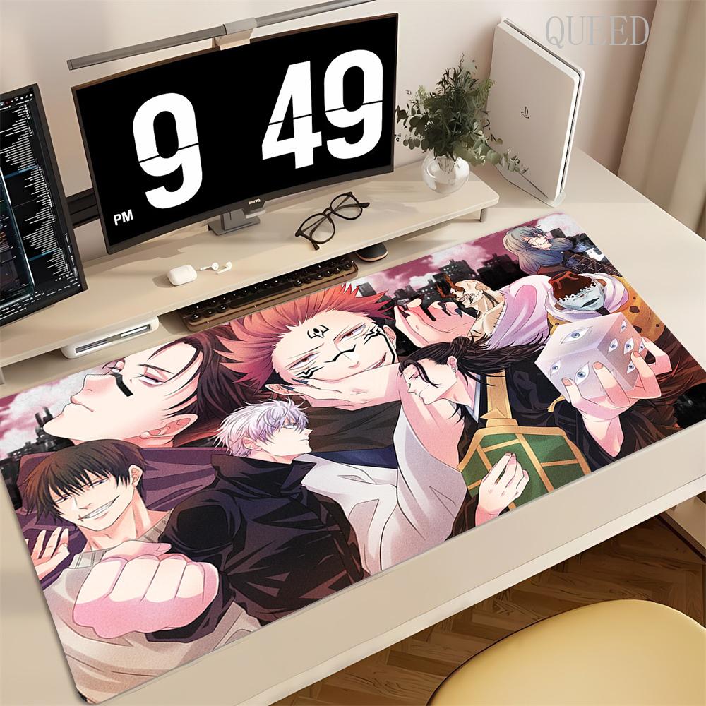 Tappetino per Mouse Grande 90x40CM Nero Anime Jujutsu Kaisen Ryomen Sukuna Tappetini Mouse XXL Accessori Gaming per PC Computer Tappetino da Scrivania Antiscivolo